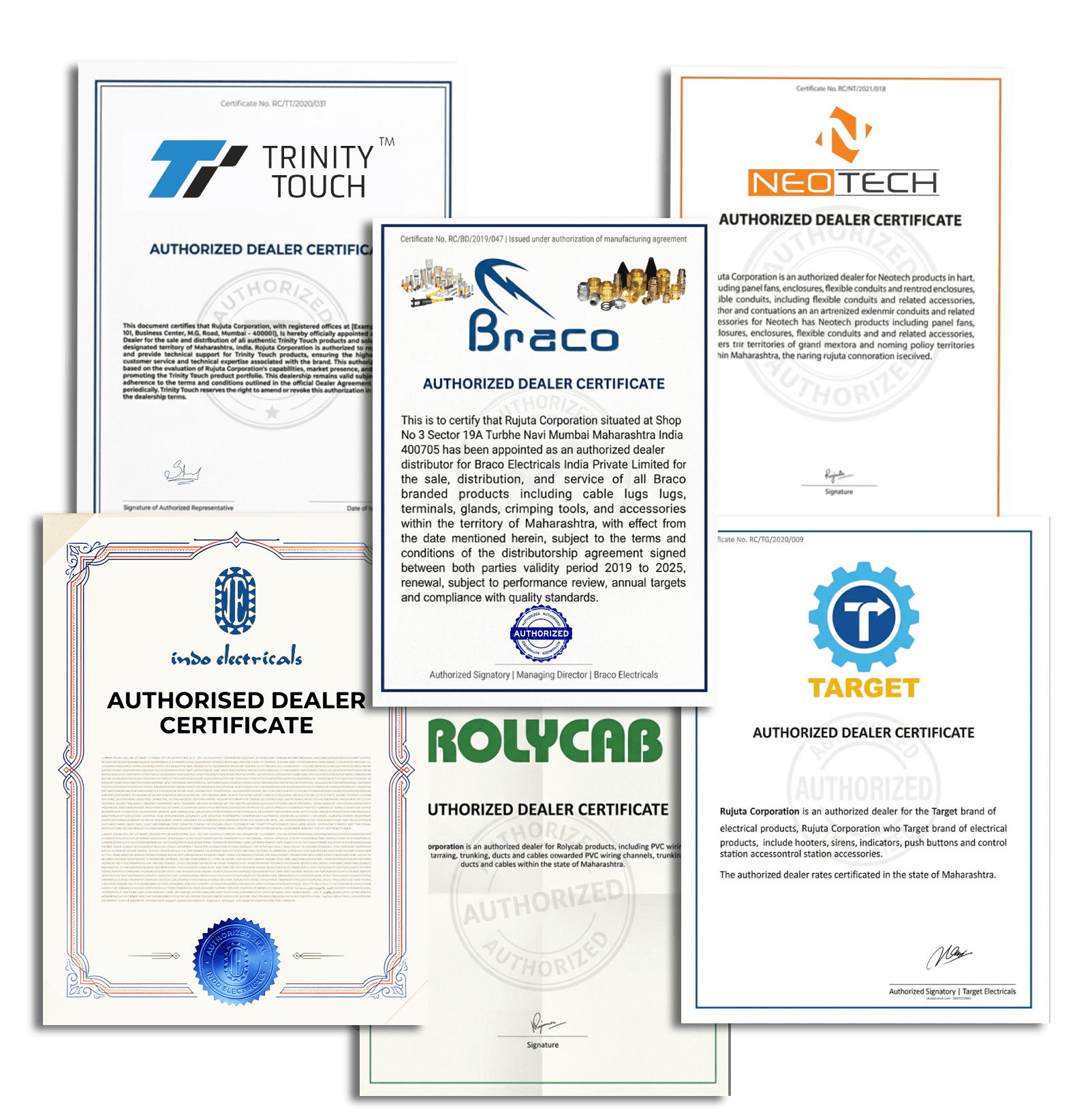All Authorised Dealer Certificates