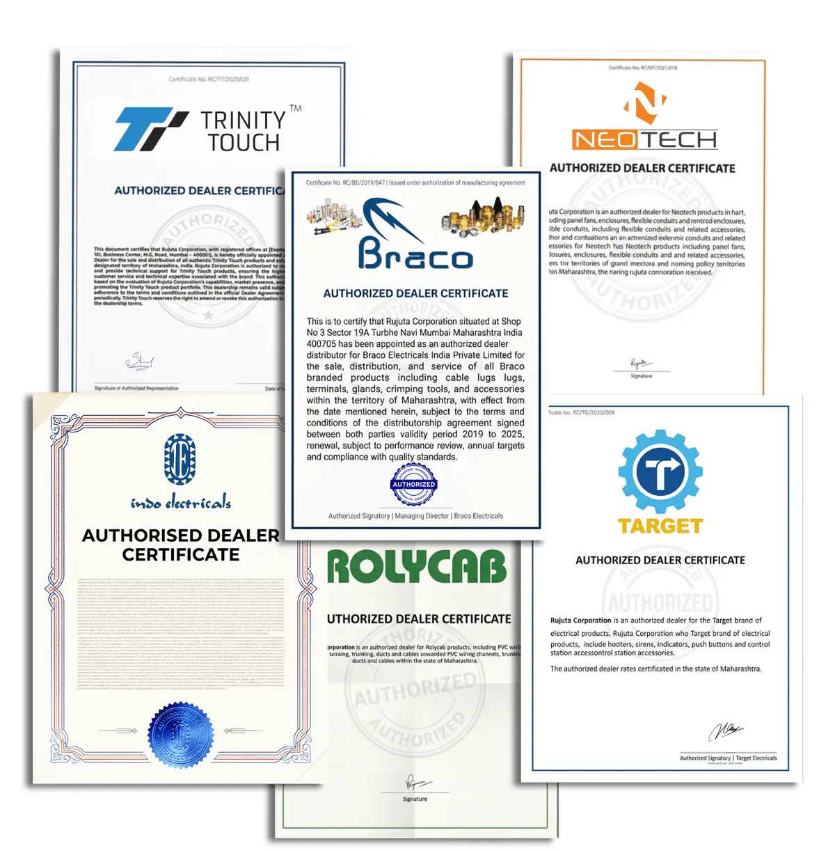 All Authorised Dealer Certificates