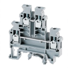 CDL4UN - Connectwell 4 sq.mm Double Level Terminal Block Polyamide Grey