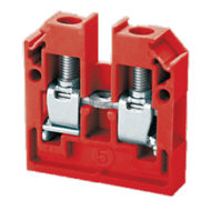 CMB4R - 4 SQ.MM PANEL MOUNT SCREW CLAMP TB RED