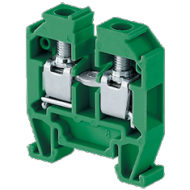 CMT4GN - 4 SQ.MM SCREW CLAMP TB FOR DIN15 RAIL GRN