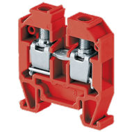 CMT4R - 4 SQ.MM SCREW CLAMP TB FOR DIN15 RAIL RED