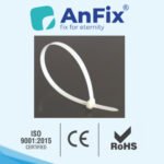 100 mm Cable tie Nylon 66 Natural White Colour 2.5 mm Width Anfix certifcation and technical data