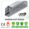 PVC Channel 75 X 75 Wiring Duct narrow slot thin Slot Rolycab Light Grey