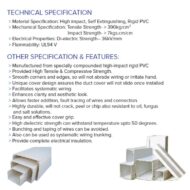 PVC Trunking Wiring Duct Rolycab White Colour Datasheet Catalog Techincal Specifications and features