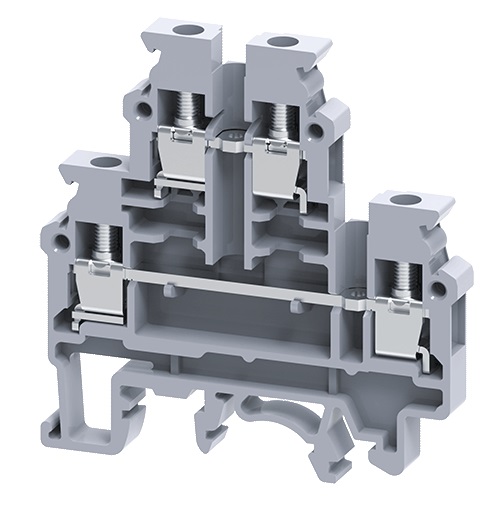 Double Level terminal block Grey CDL4UN Connectwell 4 sq.mm