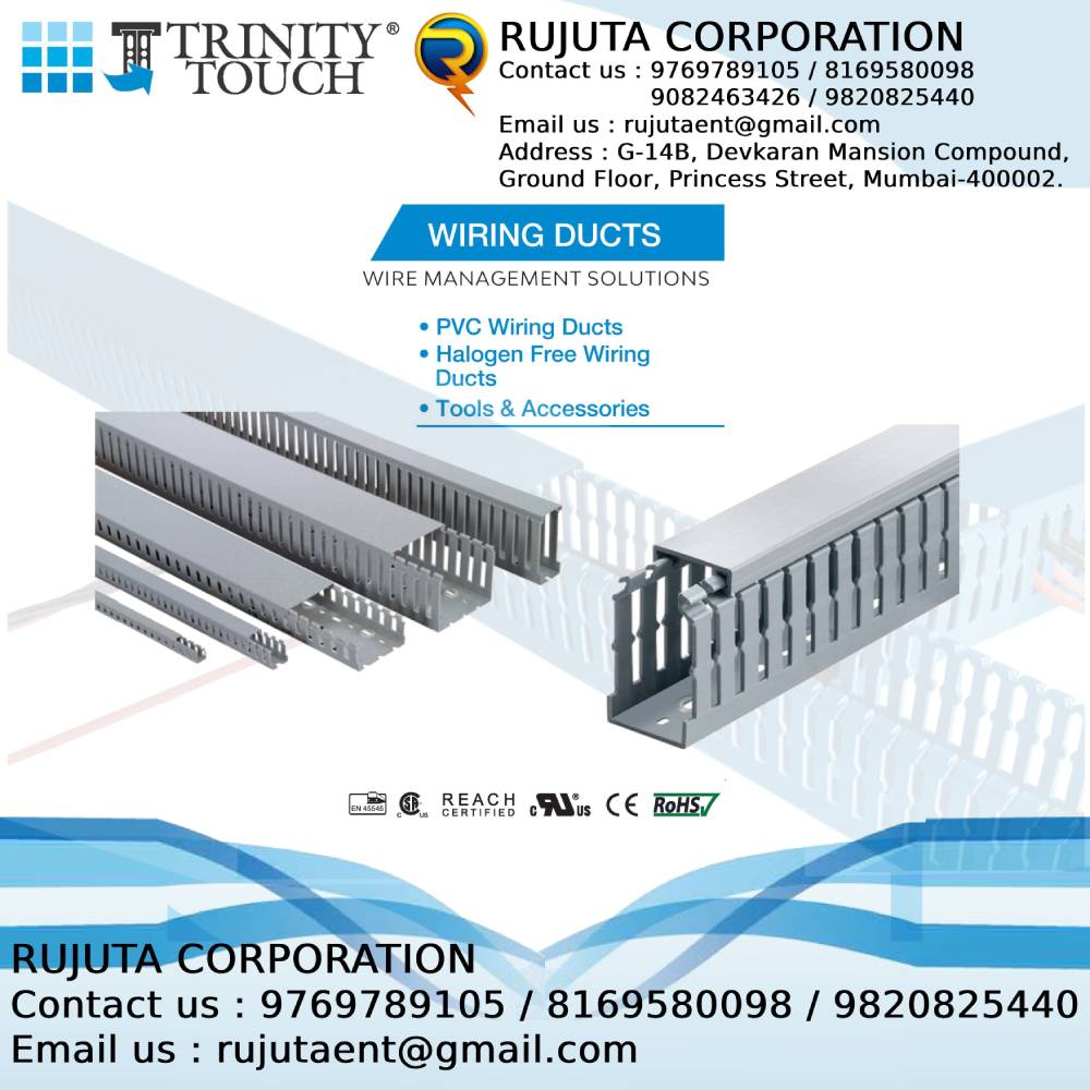 PVC Channel Duct 45x25 Trinity Touch TBWDN25X45LG1 CE,ROHS,FRLS,UL,REACH Certified