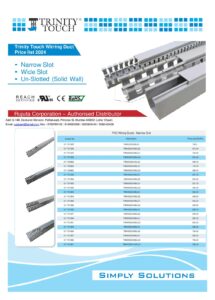 Trinity Touch Wiring Duct Price List Rujuta Corporation - Braco Dealer , Connectwell Dealer , Trinity Touch Dealer, Rolycab Dealer