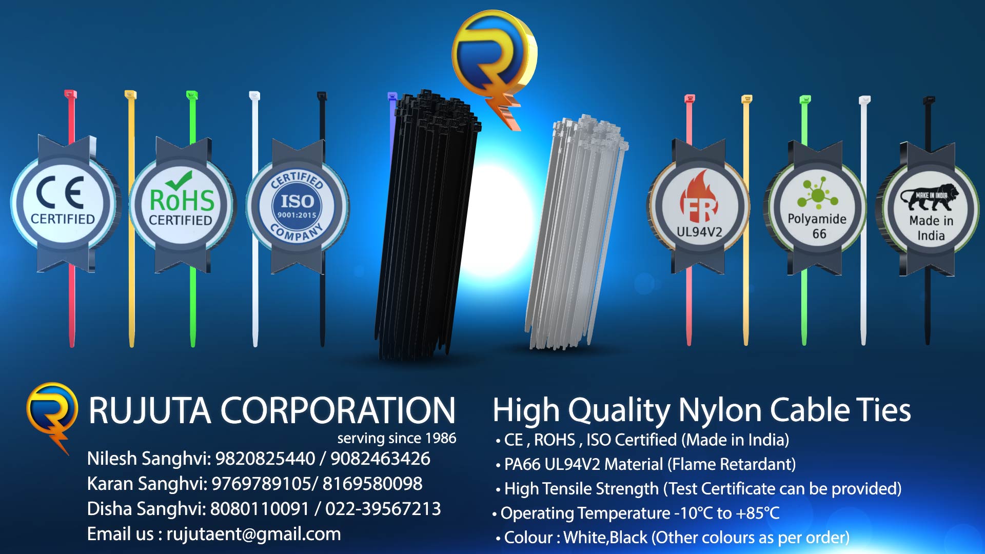 Nylock Nylon Cable Tie Manufacturer in India