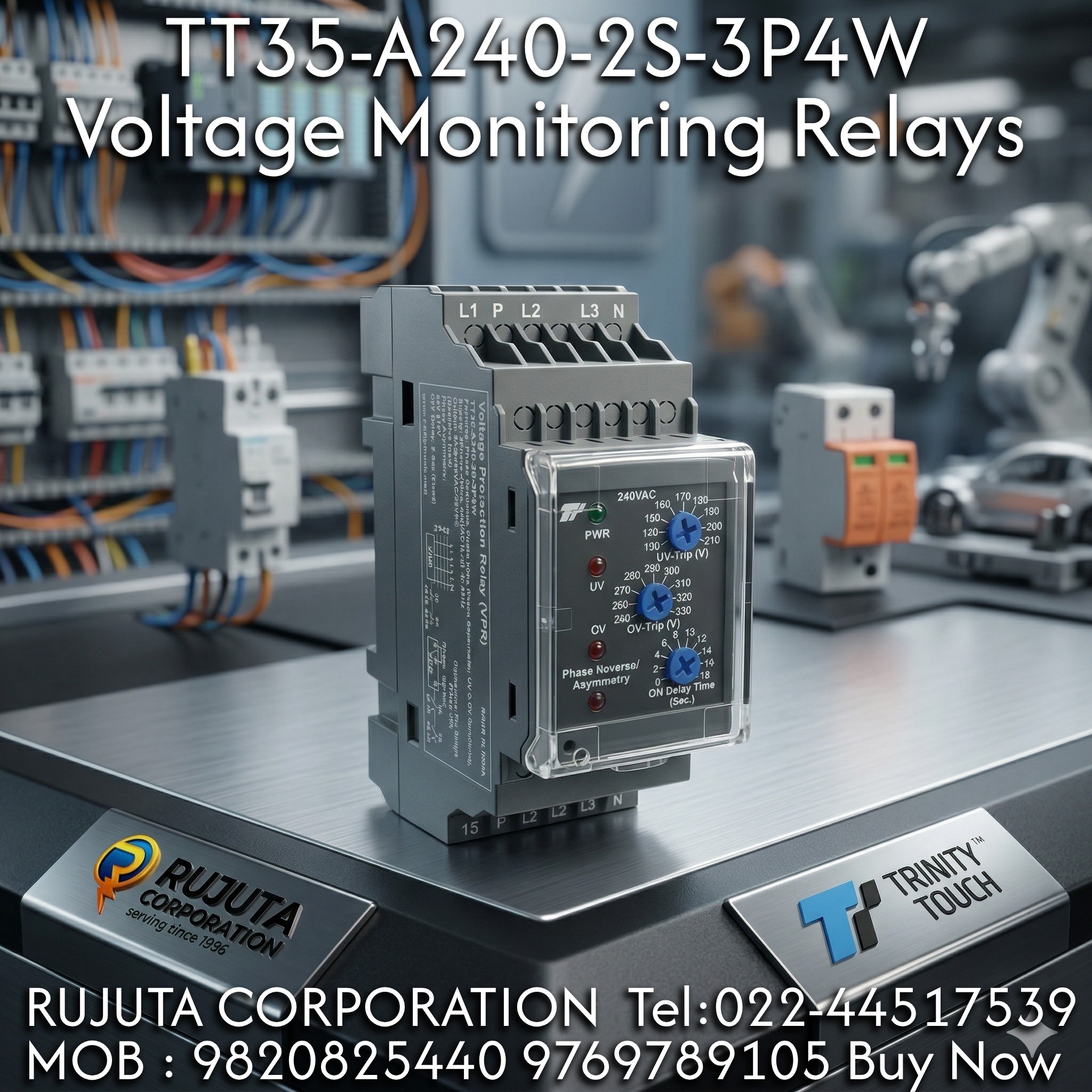 TT35-A240-2S-3P4W Voltage Monitoring Relay 011716865 Trinity Touch Easy to use Best no#1 in India